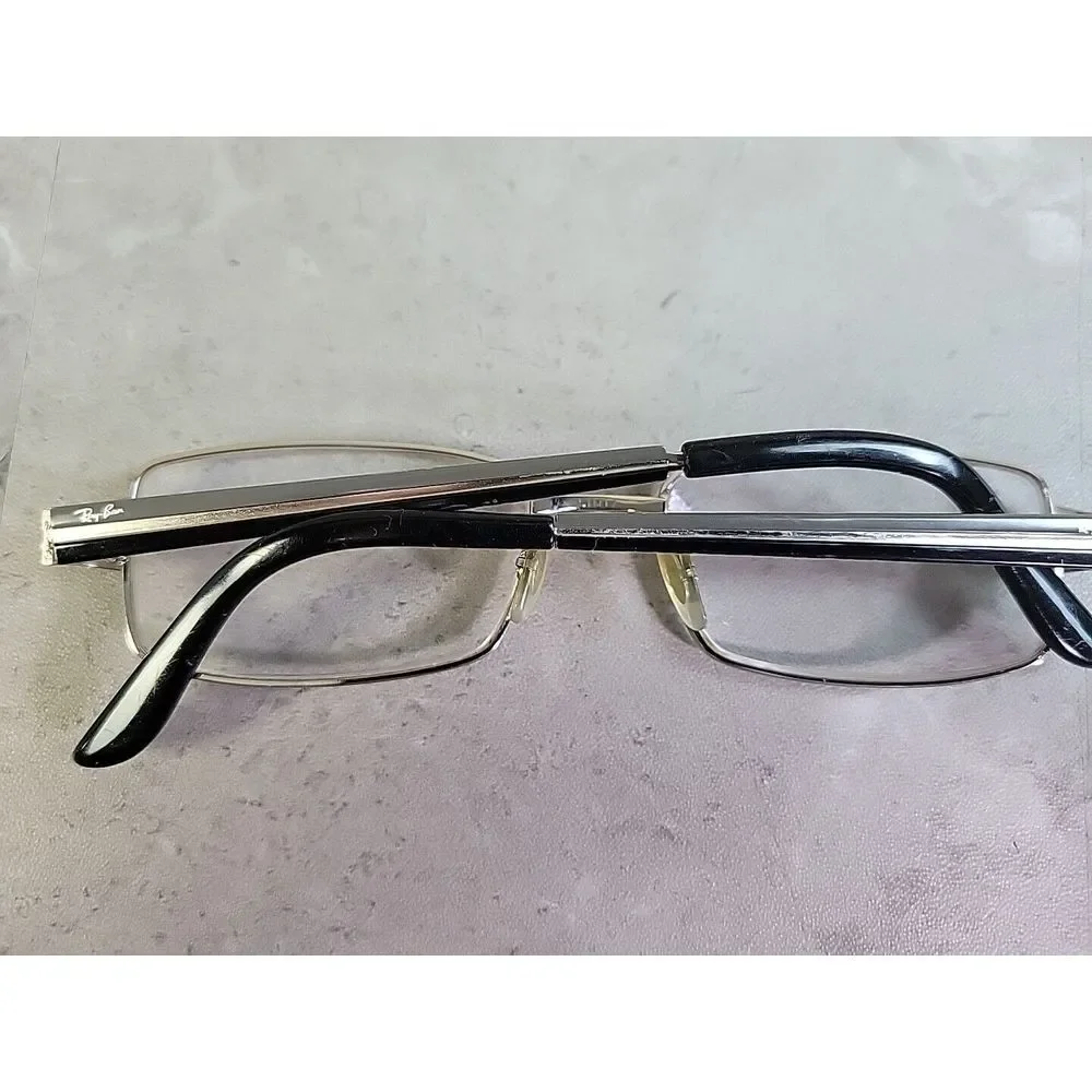 Ray Ban‎ RB6184 2634 Silver Rectangle Eyeglasses Frames Only 51-17 140